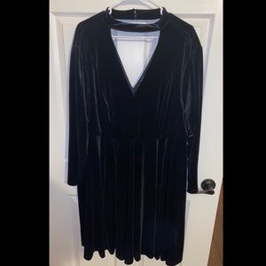 [Torrid] Black Velvet Skater Dress